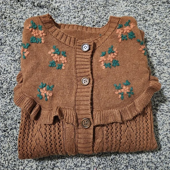 Cottagecore Floral Embroidered Cardigan - Picture 2 of 7